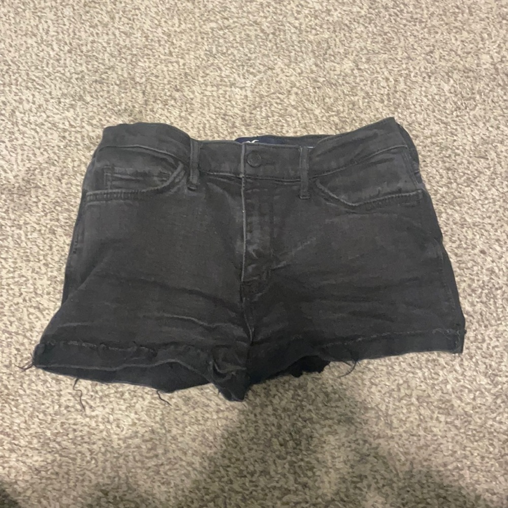 Hollister black jean shorts